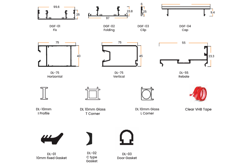 double glazing profile